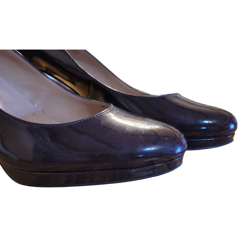 Tahari Women's Size 10M Carol Dark Brown Patent Leather High Heels 4" Spike - Picture 3 of 10